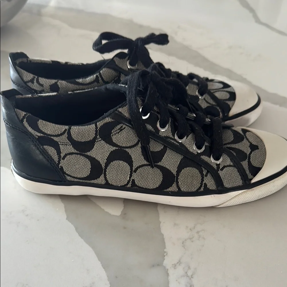 Coach Black and White Women's Sneakers - Picture 2 of 6